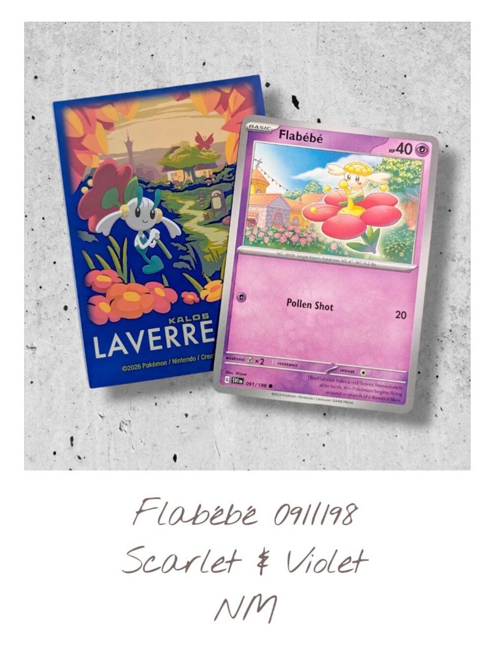 Scarlet & Violet Pokemon Card (DD38): Flabebe 091/198